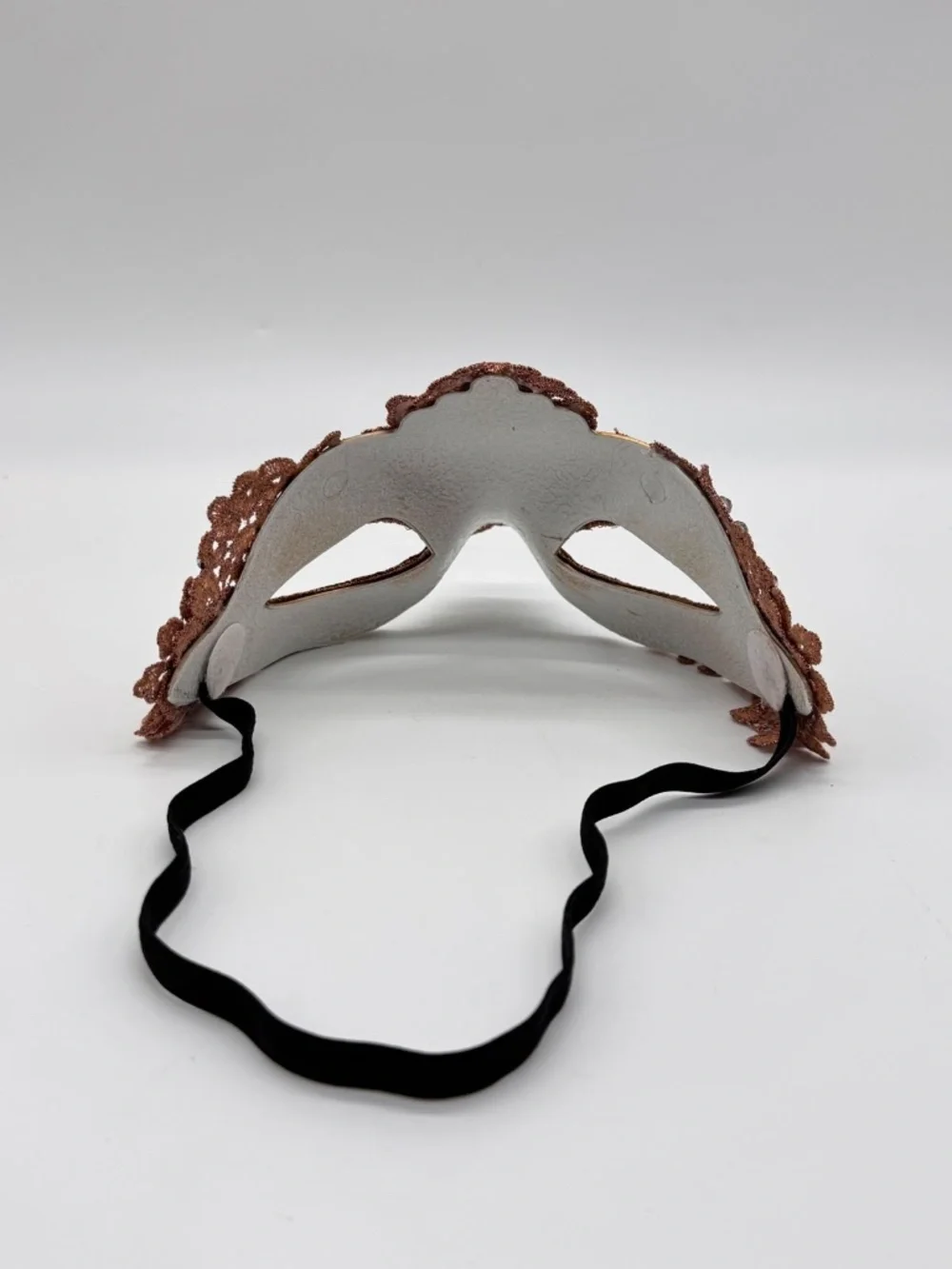 New Beyond Masquerade Rose Gold Lace Princess Venetian Mask Rhinestone Halloween